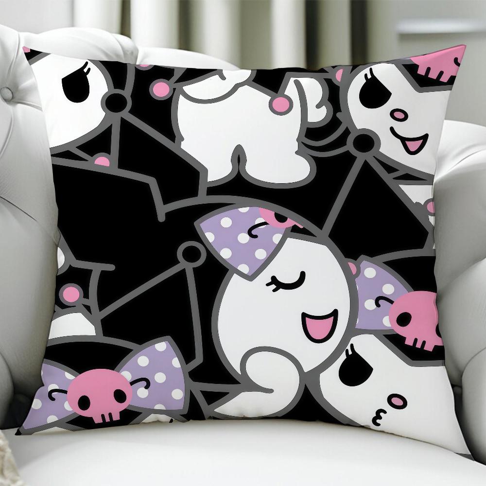 KKuromiS Cute cushion cover Birthday Anniversary Gifts Double Sided Printed Zipper Cushion Cover Soft Skin Bedding