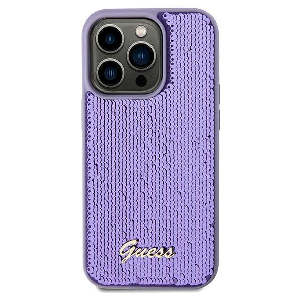 Guess Guhcp13Xpsfdgsu Iphone 13 Pro Max 6.7 Fioletowy/Purple Hardcase Sequin Script Metal