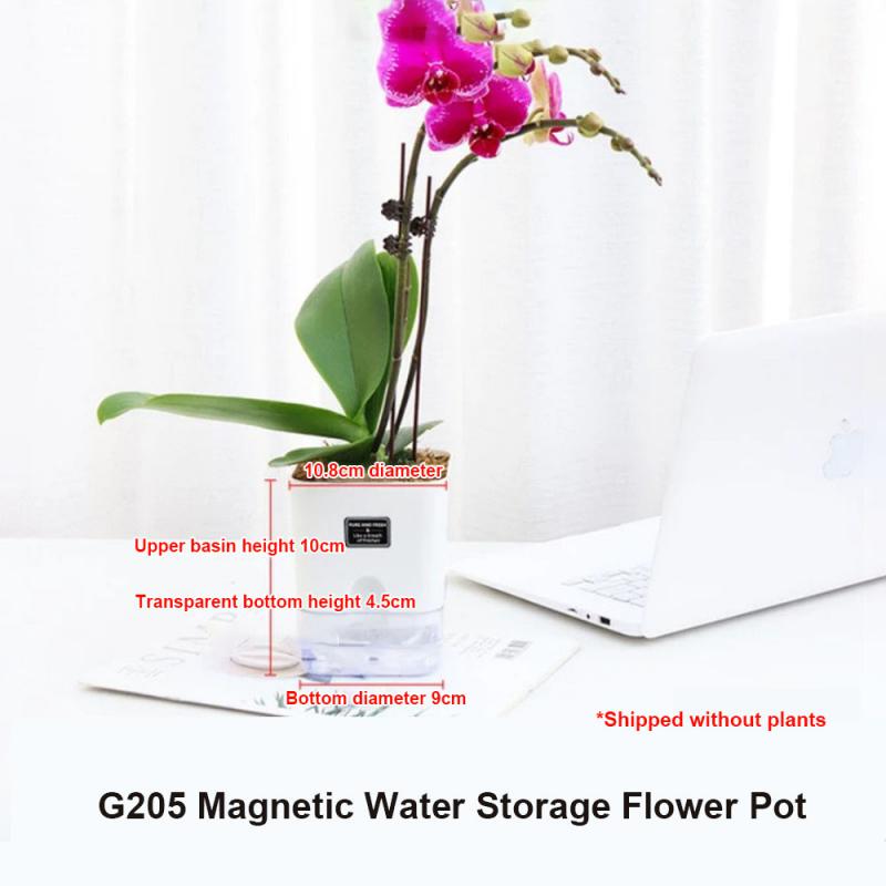 Самополивающийся горшок с магнитной адсорбцией, пластиковый горшок, автоматический полив для всех комнатных растений, суккулентов,