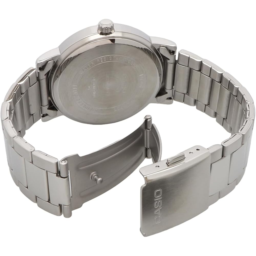 Мужские кварцевые часы Casio Standard MTP-E335D-2E1V с многофункциональным календарем, серебристо-синие, зарубежная модель