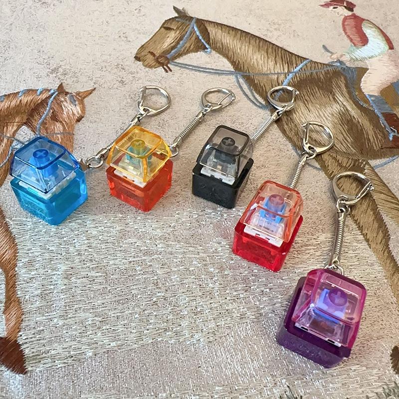 Creative Keycap Keychain Decompression Keycap Pendant Mechanical Keyboard Keyswitch Keychain Novelty Backpack Decoration Gifts