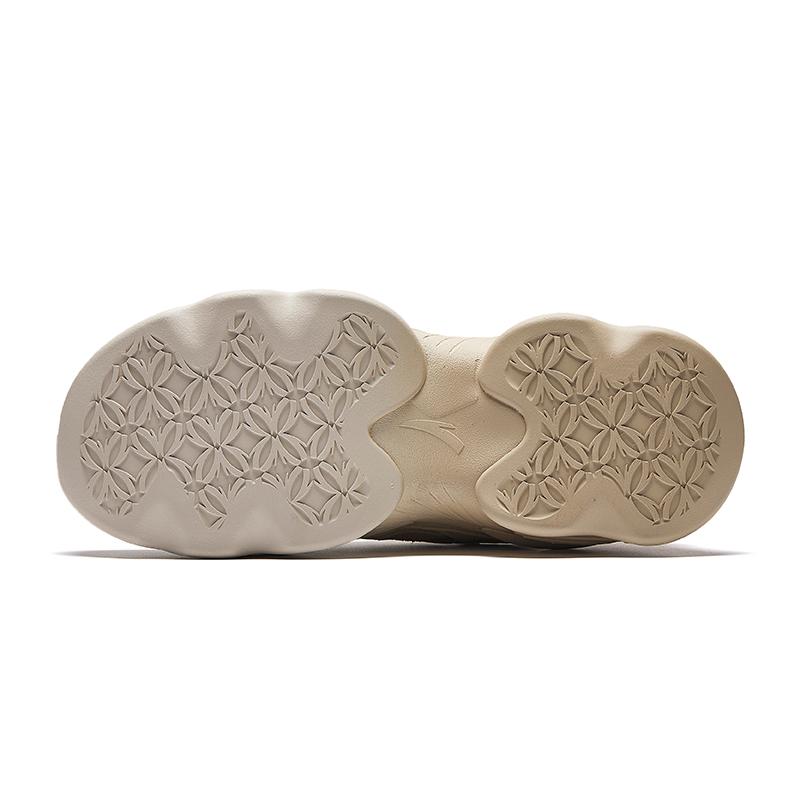 Anta Белые микрофлисовые удобные модные нескользящие теплые низкие кроссовки для папы женские кроссовки коричневые 922418885-9