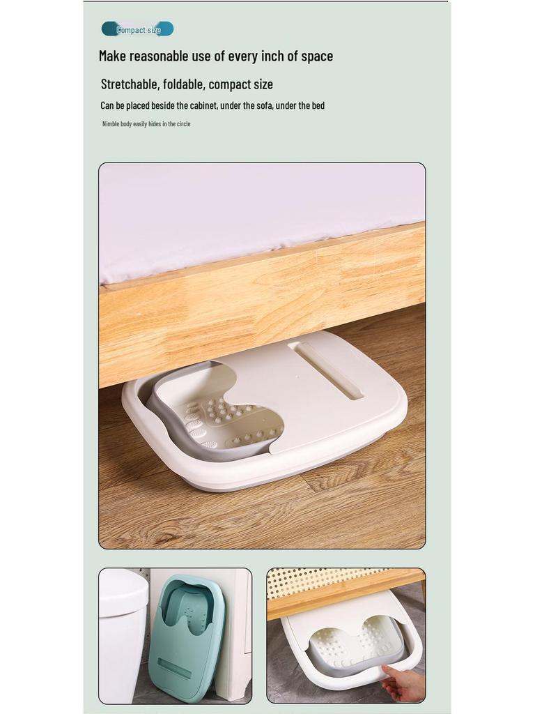 Foldable Foot Bath Basin: Portable Foot Massage and Washing Bucket for Dorms