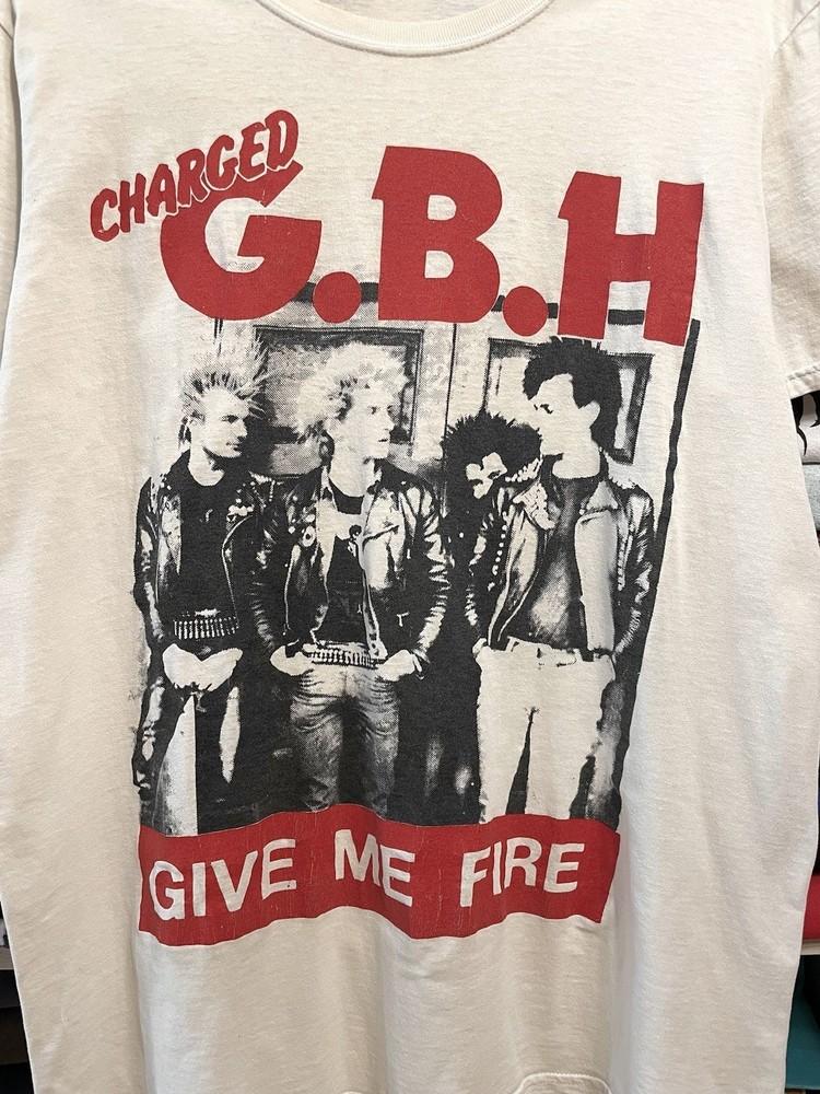 Винтажная Белая Футболка Группы GBH Унисекс Концертная S по 5XL AR330 Унисекс Футболка