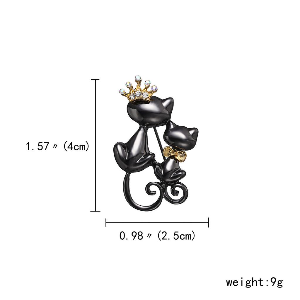 Rinhoo Riding Broom Flying Cat Brooch For Women Cartoon Cute Witch Kitten Collar Lapel Pins Funny Animal Backpack Badge Jewelry