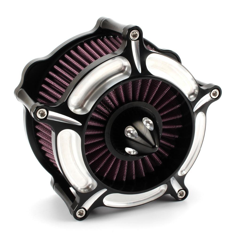 Motorcycle Air Filter Contrast Cut Turbine Air Cleaner Intake Filter For Harley Sportster XL883 1200 1991-2022 filtre a air moto