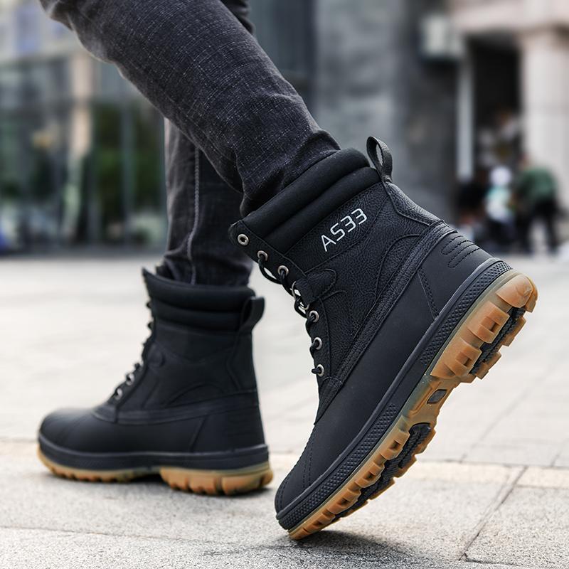 TUINANLE High Quality Boots for Men Super Warm Men's Boots Outdoor Male Hiking Boots Work Shoes Size 39-47
