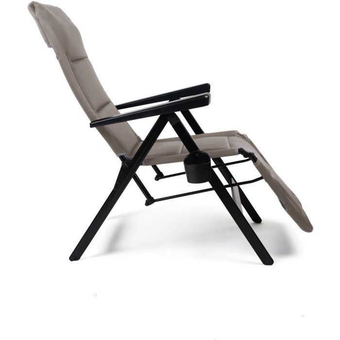 Chaise longue - DOMETIC - Gardina Lounger - Gris - Inclinable - Aluminium - Polyester SoftMesh