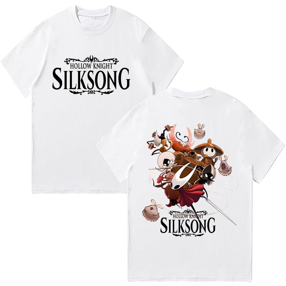 Hollow Knight Silksong Graphic T Shirt Men's Clothing Casual Short Sleeve Top Fashion Cartoon Hot Game Unisex T-shirt Cotton Tee