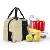 Insulated lunch bag with black watercolor cat design, perfect for commuting, school, picnics, and more. Large capacity and easy to carry. Perfect for