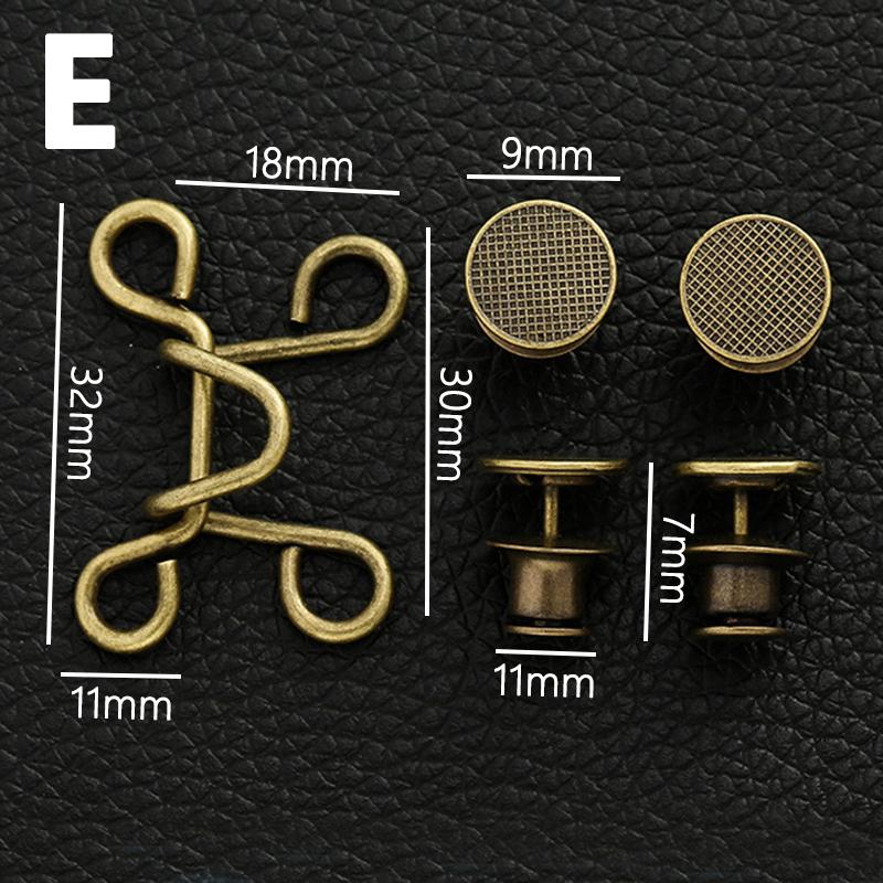 Tighten Waist Artifact Nail-free Adjustable Snap Waist Buckle Detachable Brooch Fixed Button