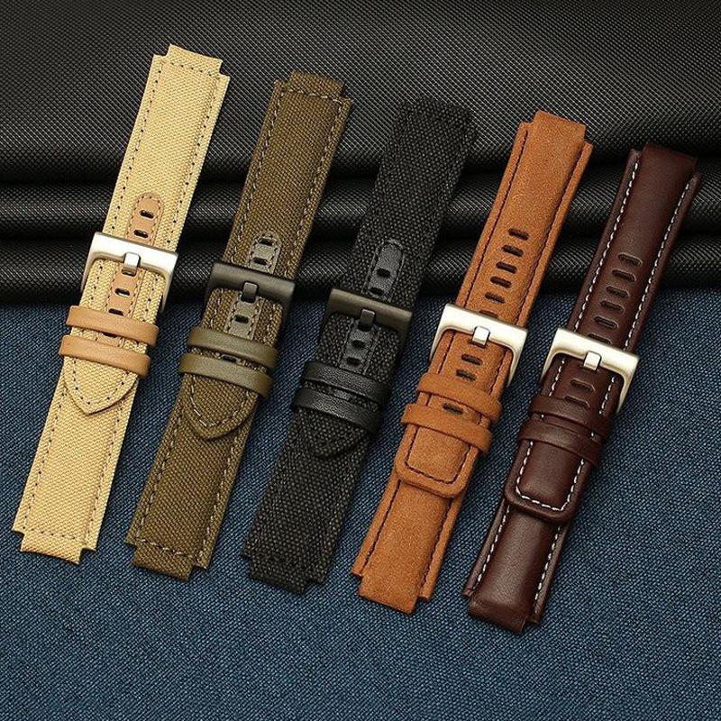 24*16 мм Для TIMEX Приливный Холщовый Выпуклый Ремешок Мужской Браслет с Компасом Серии T2N721 T2N720 TW2T76500 TW2T76300 Нейлоновый Ремешок для Часов