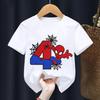 Spiderman Cartoon T-shirt for Kids Cute Birthday Number Printed Short Sleeve Summer Top for Boys And Girls