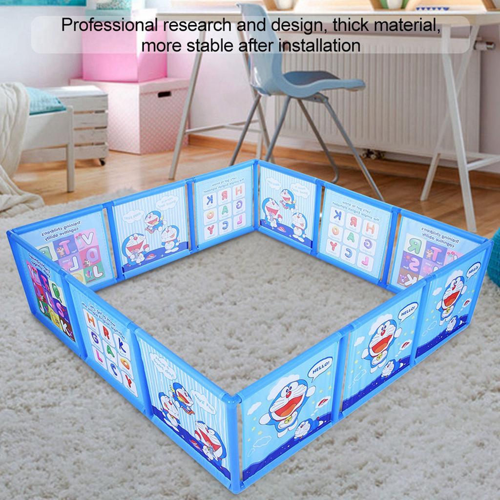 Детский манеж для игр малышей, ограждение для игр в помещении, защитное ограждение для игрового домика(синий)