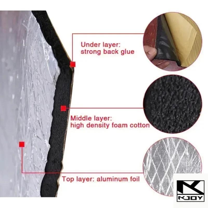 kkjoy Car Insulation Mat 200x50cm Fireproof Heat Sound Proof Wall Panels