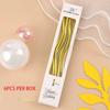 6 Pcs Curve Wedding Birthday Candle Party Cake Decoration Pencil Golden Paraffin Supplies DIY Bake Boy Girl Home Tools