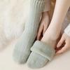 1 пара теплых флисовых повседневных утолщенных осенне-зимних толстых носков до середины икры, длинные носки для пола, носки для сна