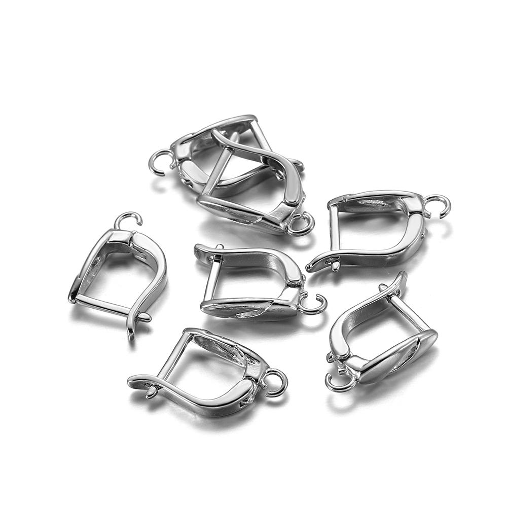 6-12 шт./лот, латунные французские серьги, крючки, зажимы, рычаг, задняя застежка с открытой петлей для изготовления ювелирных изделий своими руками, фурнитура, аксессуары