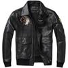 Chinese Size Embroidery Flight Coat Genuine Cowhide Leather Jackets for Men Leather Jacket Pilot Coats Autumn Jaquetas Masculina De Couro