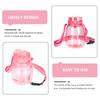 Large Capacity Sports Water Bottle Portable Outdoor Water Holder Straw Dispenser Travel Gym Bottle Transparent