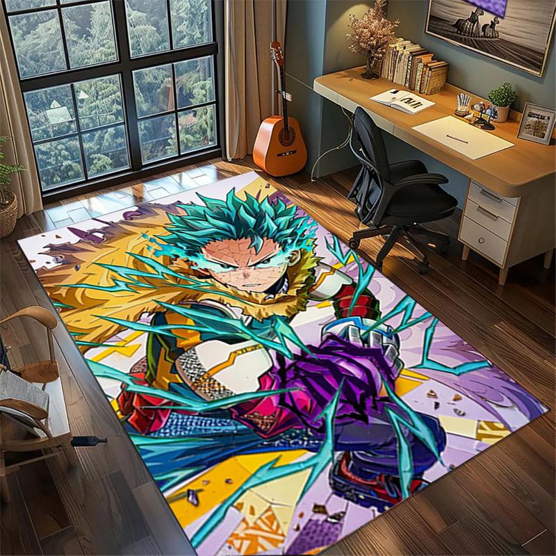 Washable Non Slip My Hero Academia Rug Large Area Floor Mat Gamer Room Bedroom Decor