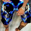 Новые мужские пляжные шорты Ужасный Череп 3D-принт Board Shorts Летние плавки Эластичный пояс Шнурок Гавайский стиль Праздничные