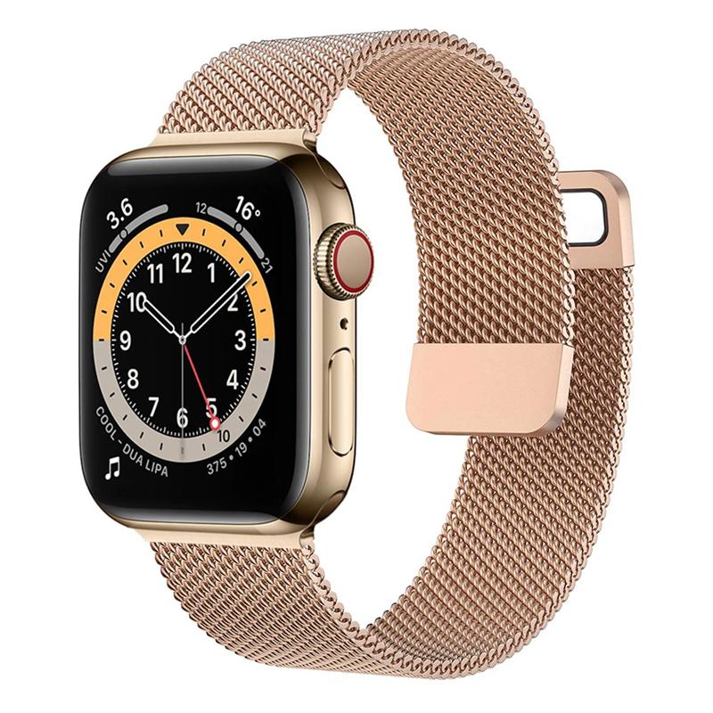 Миланская петля для Apple Watch Band 44 мм, 40 мм, 45 мм, 41 мм, 38 мм, 42 мм, 49 мм, 45 мм, браслет-ремень iWatch Series 9, 8, 7, 6 SE 5 Ultra 2, ремешок