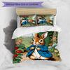 peter rabbit Printed 3PCS Bedding Set Soft Breathable Duvet Cover Pillowcases Set Washable Bedroom Decor Home Gift