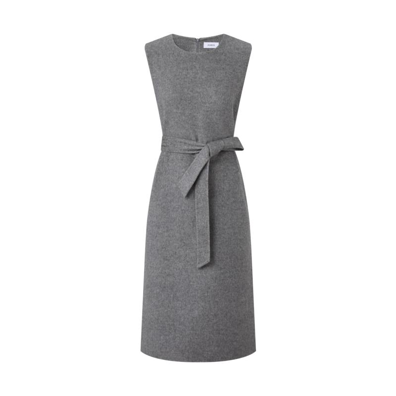 PORTS Sleeveless A-Line Wool Blend Dress
