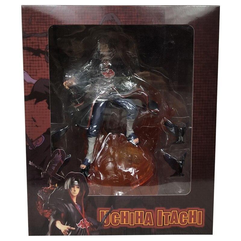 Аниме Модель Наруто Шиппуден Ворон Учиха Итачи Gk Экшн Фигурка 33см ПВХ Статуэтка с Подсветкой Подарок Статуэтка Коллекционная Игрушка Figma