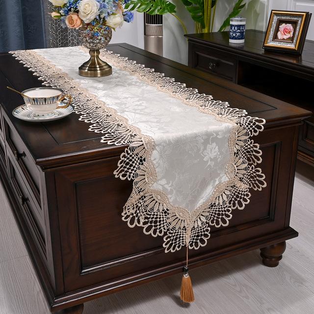 Овальная дорожка для стола, Европейский флаг, тумба под телевизор, журнальный столик, скатерть, дорожки для стола, длинное скандинавское полотенце для чайного столика, кружевной чехол для пыли