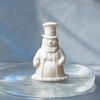 Белый Неокрашенный Декоративный Элемент для Творчества, 3D-печатная Фигурка Джентльмена Снеговика, Декоративный Настольный Элемент, Настраиваемая Праздничная Статуэтка для Раскрашивания DIY