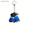 Hugging Pug Each Other Pendant Keychain,Puppy 2D Flat Acrylic Ornament Charm,Hanging Decoration for Car,Bags,Festive,Party,Gift