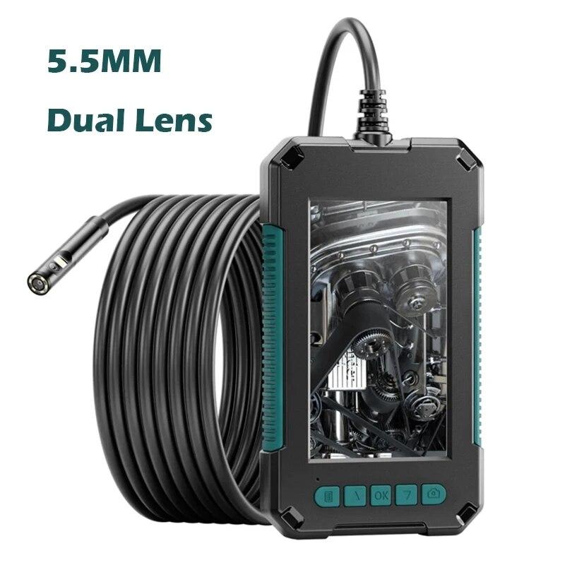 Industrial Endoscope Camera 4.3 Inch Screen HD1080P Single Dual Lens Pipe Car Inspection Borescope IP68 Waterproof LEDs 2600mAh