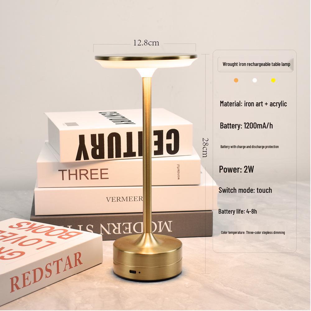 Прикроватная светодиодная сенсорная лампа: Ночник и декоративная атмосфера для ресторанов, баров и обеденных столов - Минималистичный дизайн