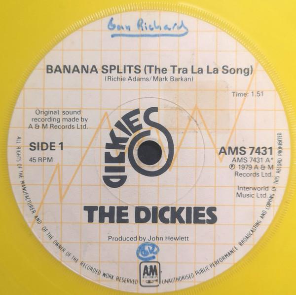 7-дюймовая пластинка DICKIES Banana Splits AMS7431 AM Records 1979 UK Rock Б/у