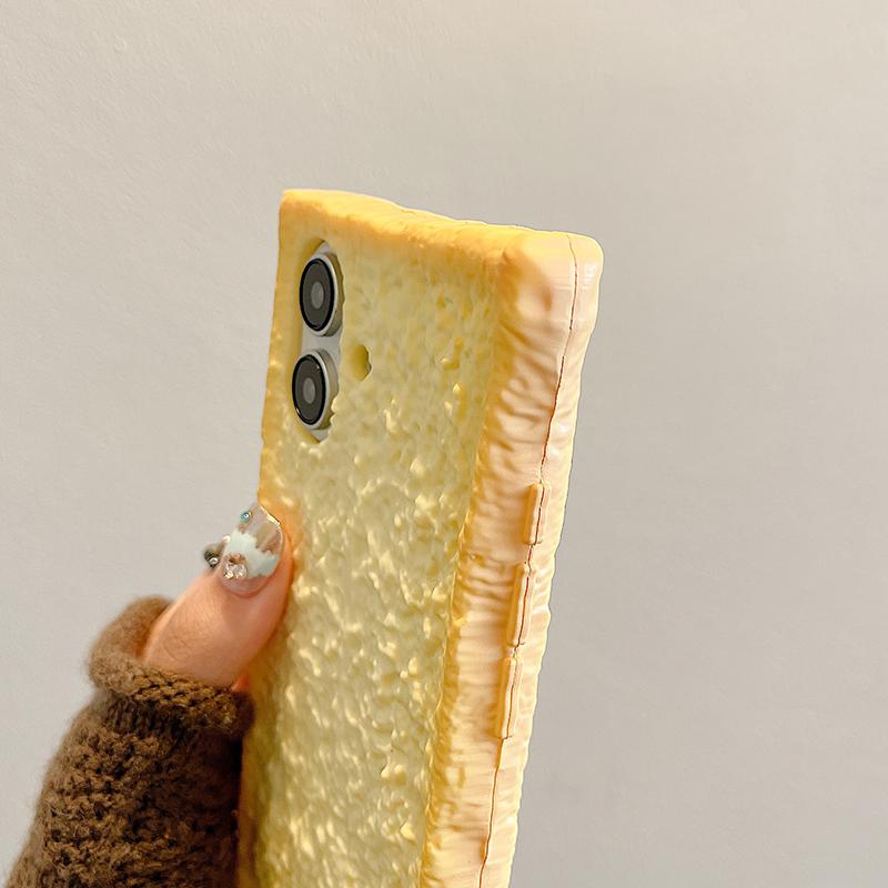 Модный забавный чехол из мягкого силикона в виде тоста для iPhone 17 Pro Max 16 15 13 12 11 14 Plus Air Мультяшная защитная задняя крышка