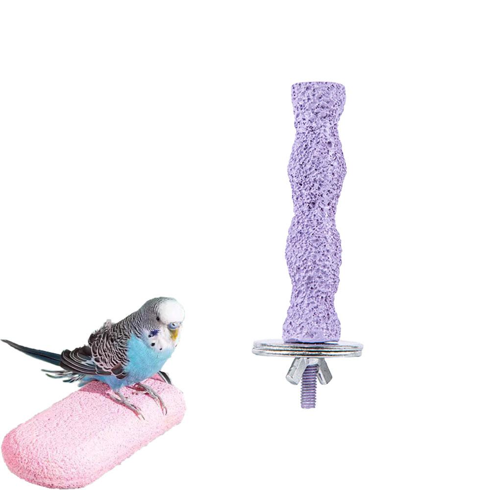 Resin Bird Perch for Claw & Beak Grinding, Anti-Scratch Parrot Standing Stick, Durable Foot Health Trimmer for Budgie Cockatiel Cage Accessories