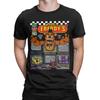 Добро пожаловать в Мужскую Ретро Футболку с Круглым Вырезом FNAF At Freddys Летняя Мода Дышащая Качественная Удобная Из Чистого Хлопка
