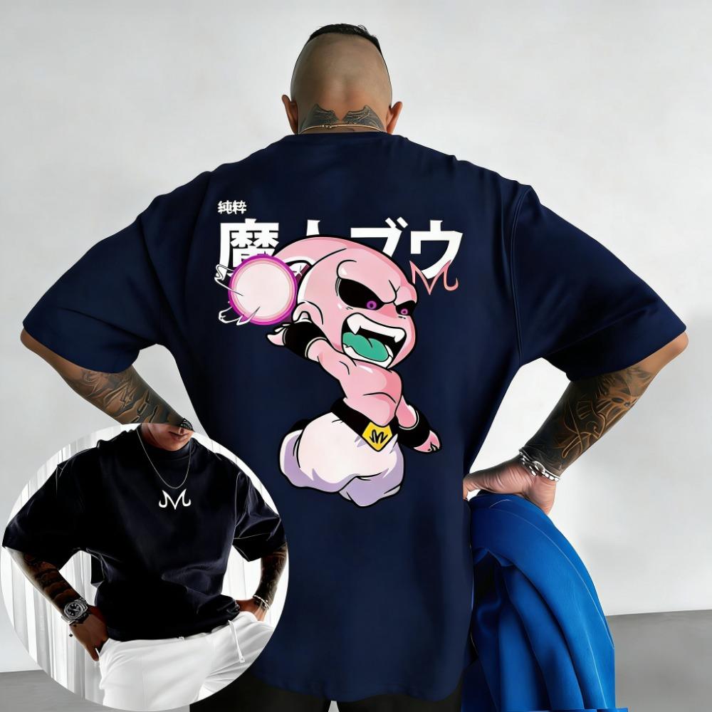 2026 New Dragon Ball Anime T-shirt Summer New Majin Buu Printed Men's and Women's Street Hip Hop Casual Short Sleeve Top