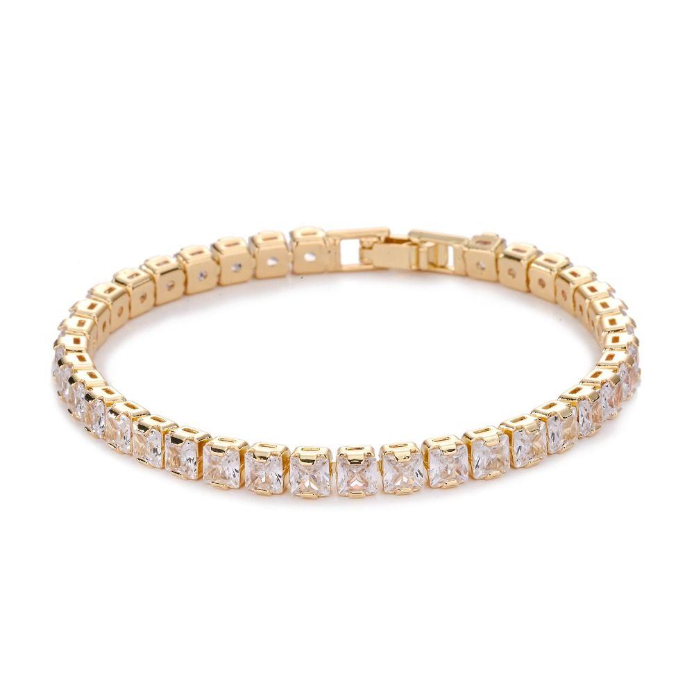 Gold Color Hand Chain Crystal Wristband New Jewelry  Women