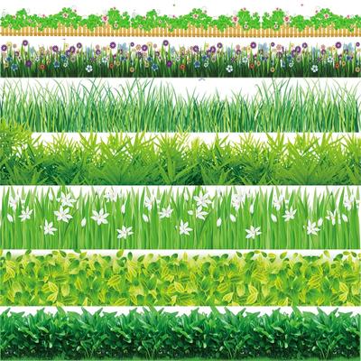 Зеленая Трава Бабочка Нога Линия Плинтус Угловая Крышка Наклейка На Стену Наклейки Домашний Декор