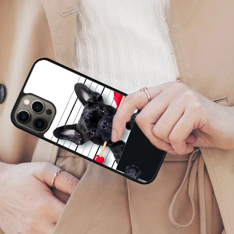 Забавный французский бульдог Магнитный чехол для телефона ДЛЯ APPLE iPhone 17 Air 16 14 13 12 Pro Max 15 Plus Беспроводная зарядка С крышкой MagSafe