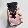 For Google Pixel 5a Soft Silicone Black Case Trendy Style Cartoon Pattern Fluffy Bunny, Milk Tea Rabbit, Rabbit Lamp Casing