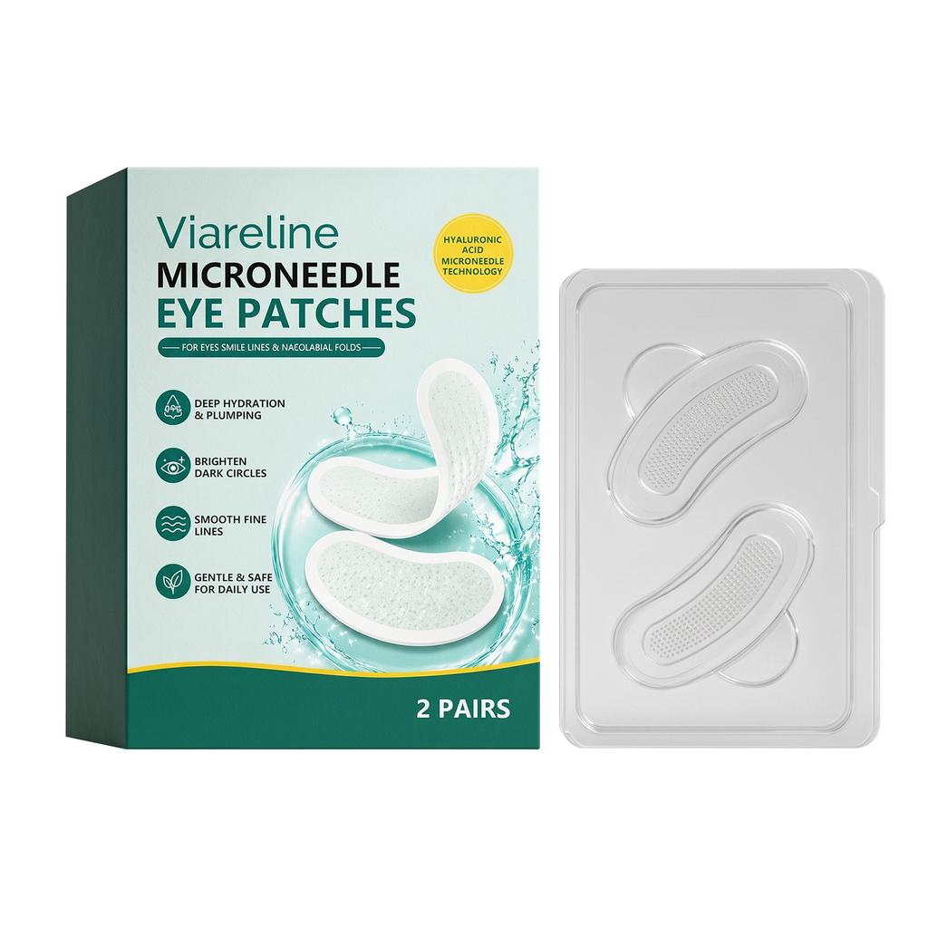 VIARELINE Eye Patches Gentle Moisturizing Hydrating Daily Care Thin Fit Eye Contour 2pcs