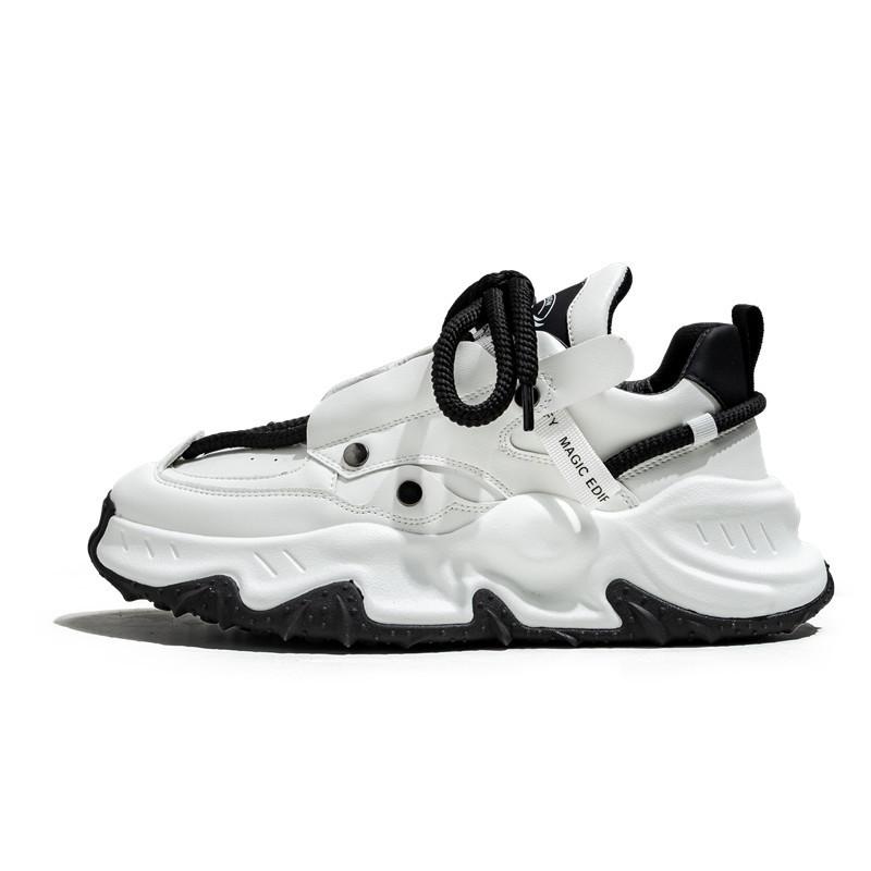 Модная обувь для мужчин Модные кожаные кроссовки на толстой подошве Повседневная спортивная обувь для бега Мужская обувь для активного отдыха, пешего туризма, альпинизма Zapatillas Hombre