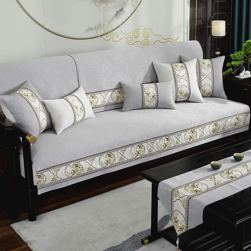 Высокоточный жаккардовый чехол для дивана, китайская универсальная подушка для дивана на четыре сезона, противоскользящая изысканная лямка, полотенце для дивана, моющееся