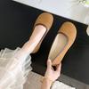 French Gentle Shallow Mouth Single Shoes Female 2025 New Summer and Autumn Fairy Wind Soft Flat-soled Beanie Shoes One Pedal Grandma Shoes