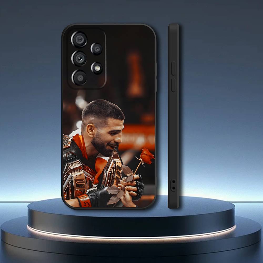 Чехол для телефона I-Ilia Fighting T-Topuria для Samsung Galaxy A20, A21s, A22, A31, A32, A52, A53, A72, 73, A80, Мягкий черный чехол
