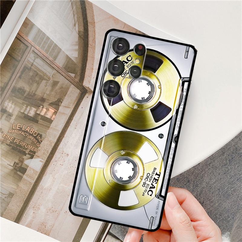 Retro Cassette Tape Phone Case For Samsung Galaxy S25 Ultra S9 S10 S20 S21 S22 S23 S24 Plus S24 FE Bumper Cover